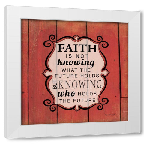 Knowing Who Holds the Future White Modern Wood Framed Art Print by Pugh, Jennifer