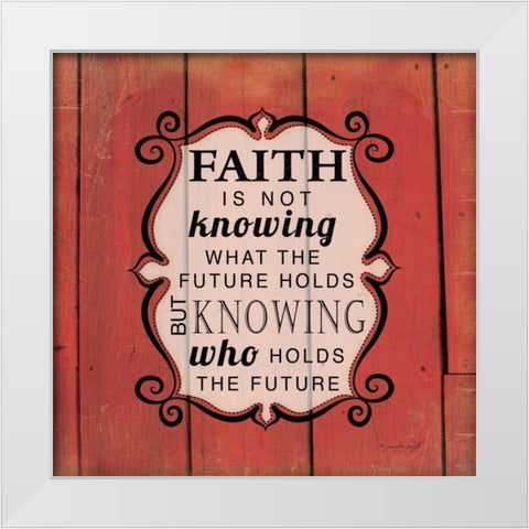 Knowing Who Holds the Future White Modern Wood Framed Art Print by Pugh, Jennifer