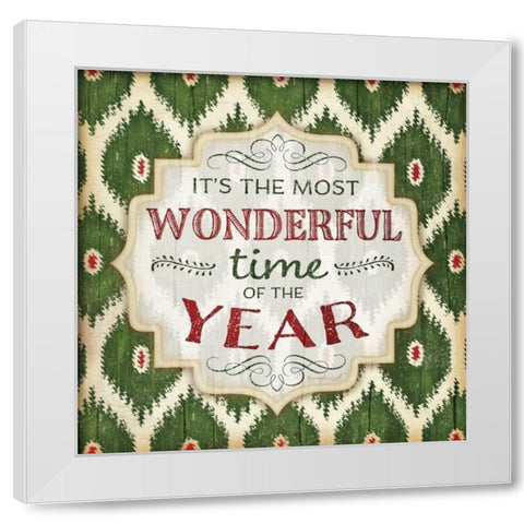 Its the Most Wonderful Time White Modern Wood Framed Art Print by Pugh, Jennifer