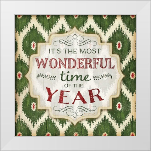 Its the Most Wonderful Time White Modern Wood Framed Art Print by Pugh, Jennifer