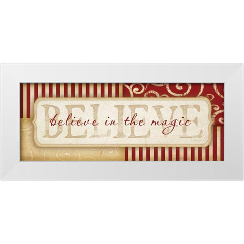 Believe in the Magic White Modern Wood Framed Art Print by Pugh, Jennifer