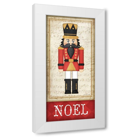 Nutcracker Noel White Modern Wood Framed Art Print by Pugh, Jennifer