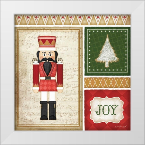 Nutcracker Joy White Modern Wood Framed Art Print by Pugh, Jennifer