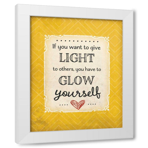 Give Light White Modern Wood Framed Art Print by Pugh, Jennifer