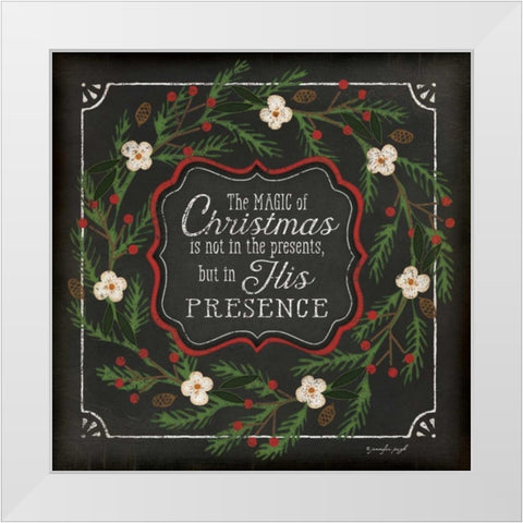 The Magic of Christmas White Modern Wood Framed Art Print by Pugh, Jennifer