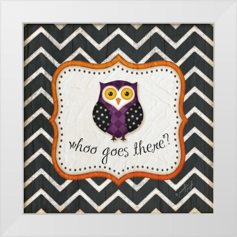 Who Goes There White Modern Wood Framed Art Print by Pugh, Jennifer