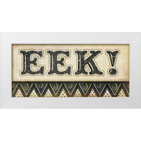 EEK White Modern Wood Framed Art Print by Pugh, Jennifer