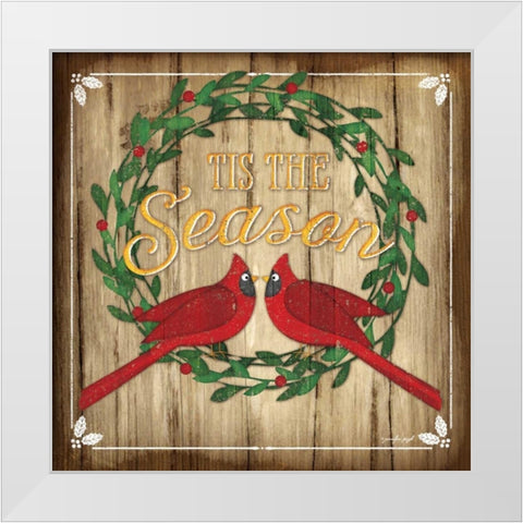 Tis the Season White Modern Wood Framed Art Print by Pugh, Jennifer