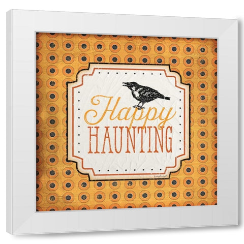 Halloween - Haunting White Modern Wood Framed Art Print by Pugh, Jennifer