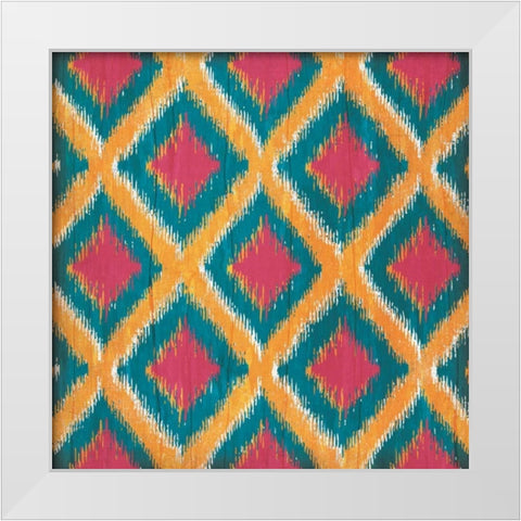 Boho Ikat IV White Modern Wood Framed Art Print by Pugh, Jennifer