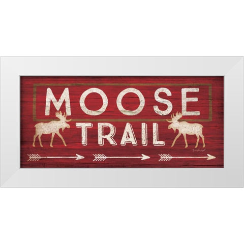Moose Trail White Modern Wood Framed Art Print by Pugh, Jennifer