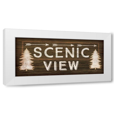 Scenic View White Modern Wood Framed Art Print by Pugh, Jennifer