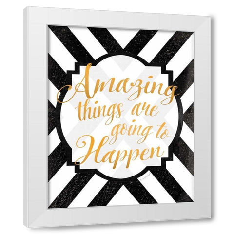 Amazing Things White Modern Wood Framed Art Print by Pugh, Jennifer