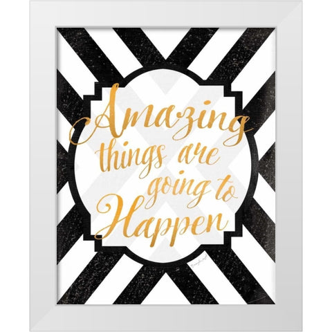 Amazing Things White Modern Wood Framed Art Print by Pugh, Jennifer