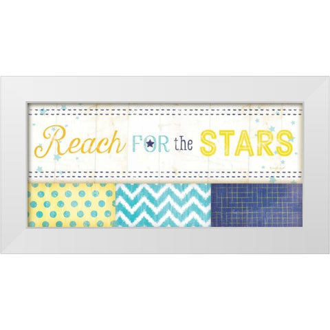 Reach for the Stars White Modern Wood Framed Art Print by Pugh, Jennifer