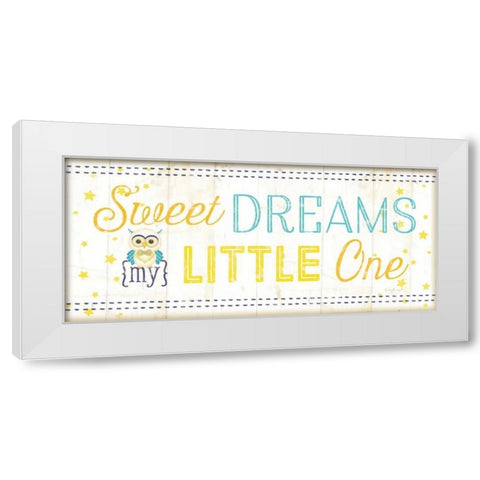 Sweet Dreams My Little One White Modern Wood Framed Art Print by Pugh, Jennifer