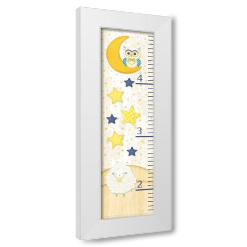 Bedtime Baby Growth Chart White Modern Wood Framed Art Print by Pugh, Jennifer