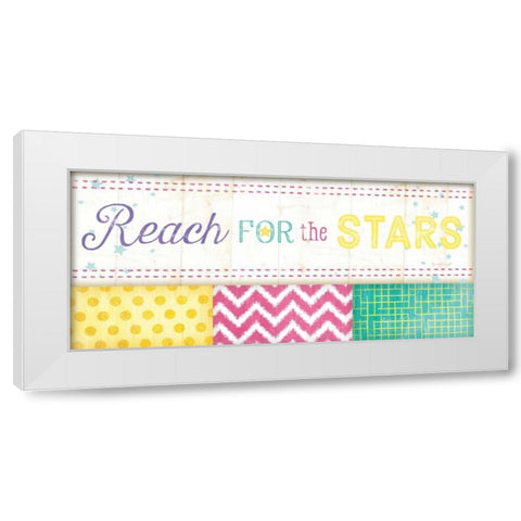 Reach for the Stars White Modern Wood Framed Art Print by Pugh, Jennifer