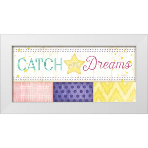 Catch Your Dreams White Modern Wood Framed Art Print by Pugh, Jennifer