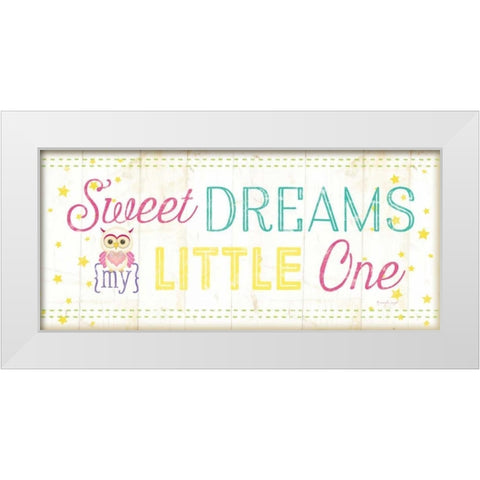 Sweet Dreams White Modern Wood Framed Art Print by Pugh, Jennifer