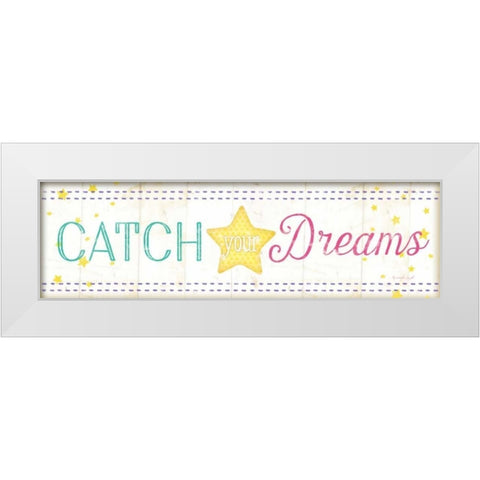 Catch Your Dreams White Modern Wood Framed Art Print by Pugh, Jennifer