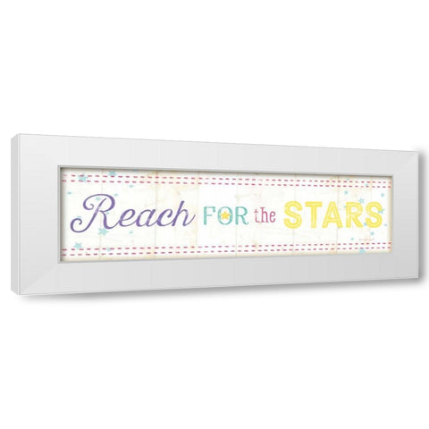 Reach for the Stars White Modern Wood Framed Art Print by Pugh, Jennifer