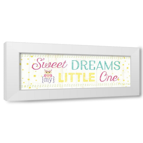 Sweet Dreams My Little One White Modern Wood Framed Art Print by Pugh, Jennifer