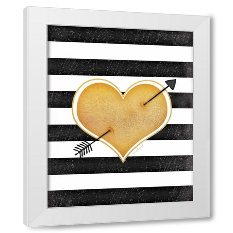 Arrow White Modern Wood Framed Art Print by Pugh, Jennifer