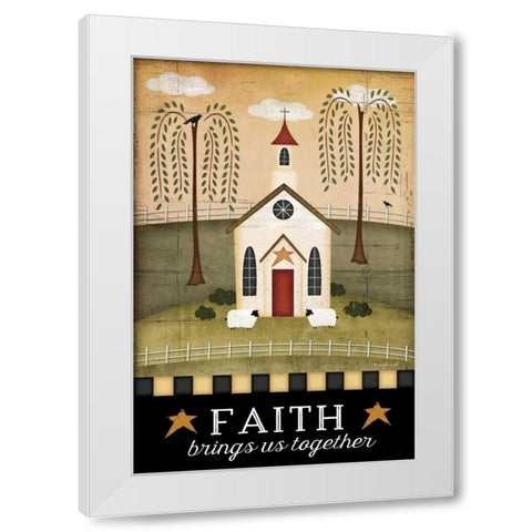 Primitive Faith White Modern Wood Framed Art Print by Pugh, Jennifer