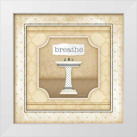 Sink - Breathe White Modern Wood Framed Art Print by Pugh, Jennifer