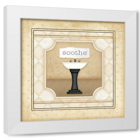 Sink - Soothe White Modern Wood Framed Art Print by Pugh, Jennifer