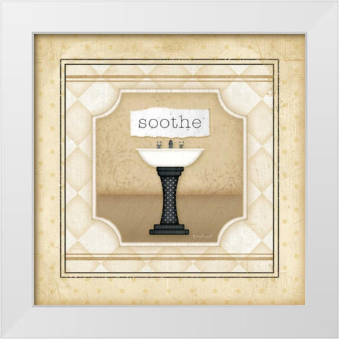 Sink - Soothe White Modern Wood Framed Art Print by Pugh, Jennifer