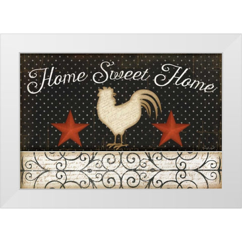 Home Sweet Home White Modern Wood Framed Art Print by Pugh, Jennifer