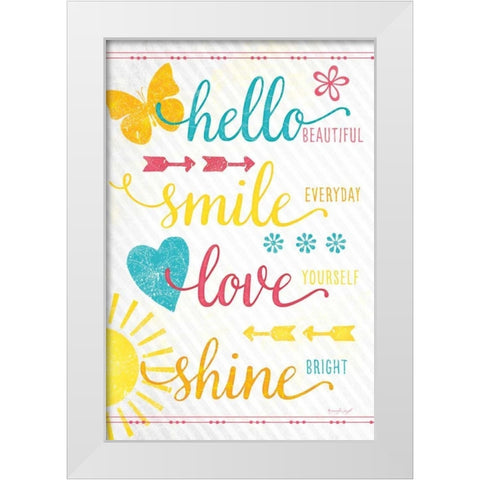 Shine Bright White Modern Wood Framed Art Print by Pugh, Jennifer