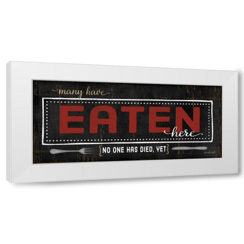 Many Have Eaten Here White Modern Wood Framed Art Print by Pugh, Jennifer