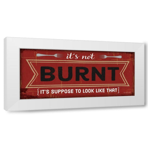 Its Not Burnt White Modern Wood Framed Art Print by Pugh, Jennifer