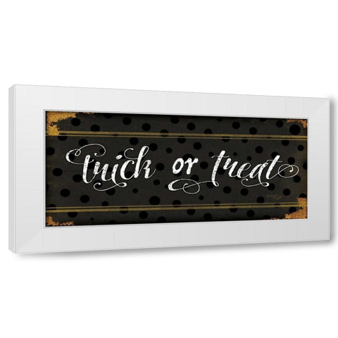 Trick or Treat White Modern Wood Framed Art Print by Pugh, Jennifer