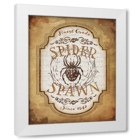 Spider Spawn White Modern Wood Framed Art Print by Pugh, Jennifer