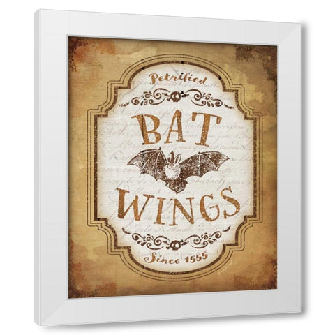 Bat Wings White Modern Wood Framed Art Print by Pugh, Jennifer