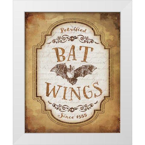 Bat Wings White Modern Wood Framed Art Print by Pugh, Jennifer