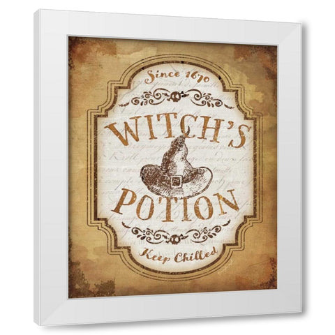 Witchs Potion White Modern Wood Framed Art Print by Pugh, Jennifer