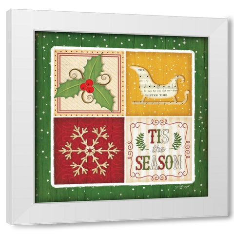 Tis the Season White Modern Wood Framed Art Print by Pugh, Jennifer