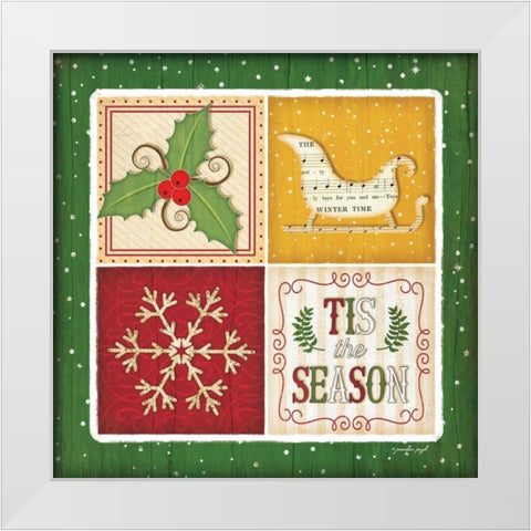 Tis the Season White Modern Wood Framed Art Print by Pugh, Jennifer