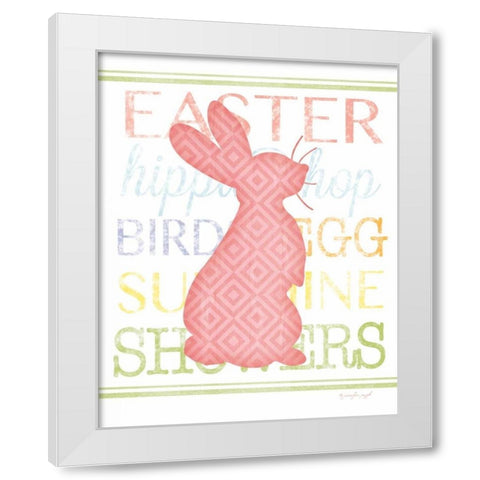 Bunny I White Modern Wood Framed Art Print by Pugh, Jennifer