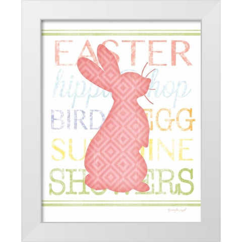 Bunny I White Modern Wood Framed Art Print by Pugh, Jennifer