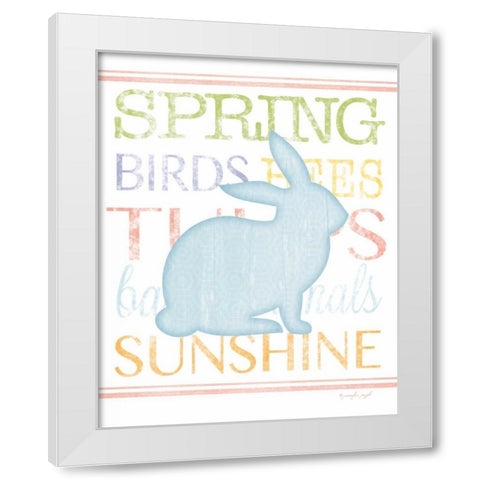 Bunny II White Modern Wood Framed Art Print by Pugh, Jennifer