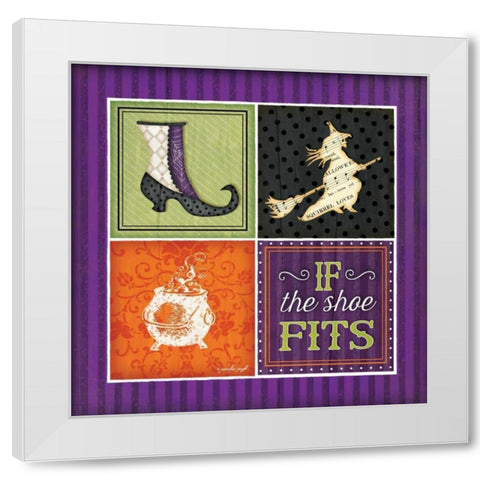 If the Shoe Fits White Modern Wood Framed Art Print by Pugh, Jennifer