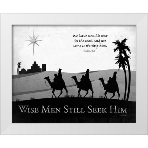 Wise Men Still Seek Him White Modern Wood Framed Art Print by Pugh, Jennifer