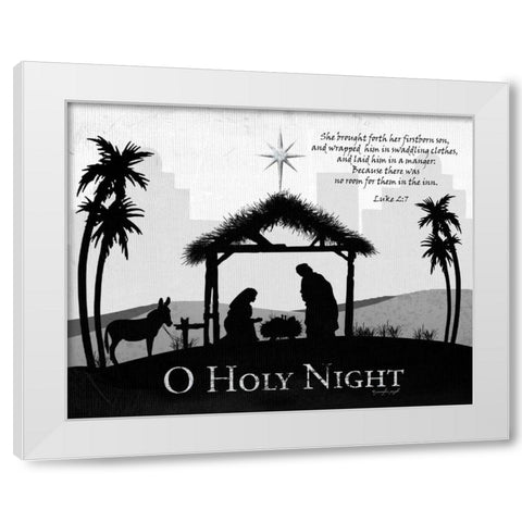 O Holy Night White Modern Wood Framed Art Print by Pugh, Jennifer