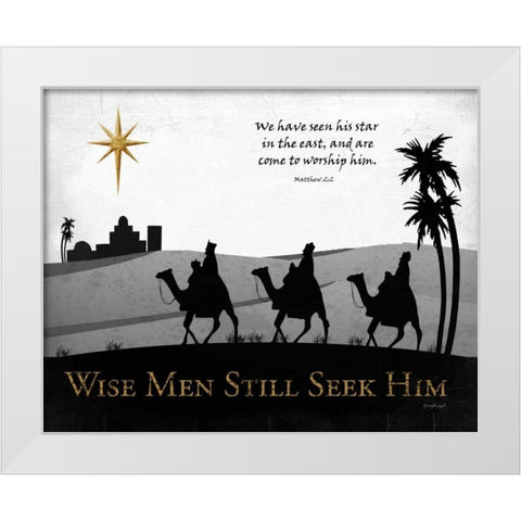 Wise Men Still Seek Him White Modern Wood Framed Art Print by Pugh, Jennifer